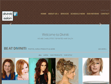 Tablet Screenshot of divinitisalon.com